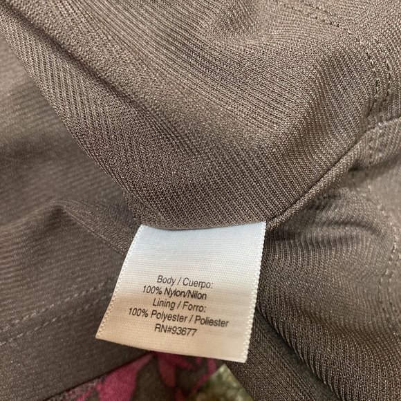 a.n.a Sleeveless Floral Tunic Blouse V-Neck Brown Purple Pink XXL 2X Lined Rayon - Picture 6 of 11